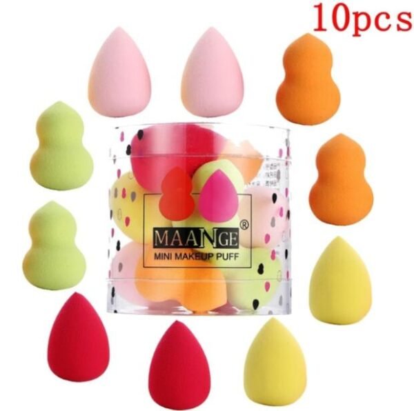 10pcs Makeup Sponge Set Water Droplets Gourd Shape Cosmetic Puff Grow Bigger In Water Smooth Foundation Puff Powder face cover - Image 3