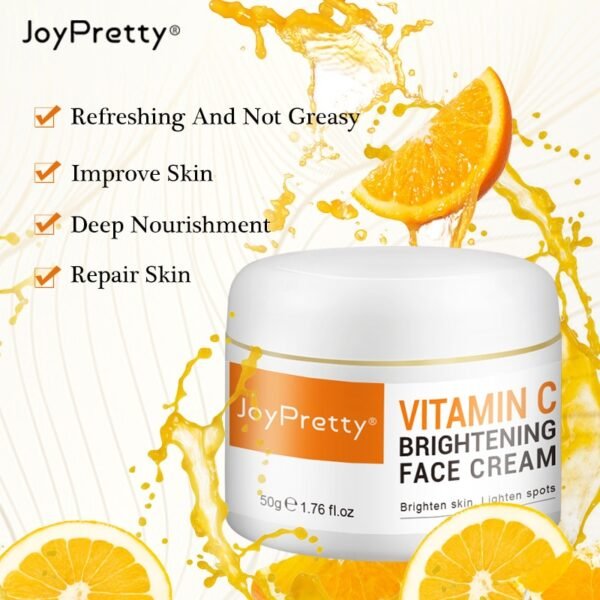 AUQUEST Face Cream Vitamin C Cream Remove Dark Spots Whitening Face Care Moisturizing Anti-Aging Firming Skin Care Cosmetics - Image 4