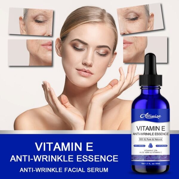 Alliwise Vitamin E Anti-Falten Essenz Schrumpfen Poren Erhellen Haut Ton Verbessern Haut Trocken Linien Und Feine Linien Feuchtigkeitsspendende engen - Image 5