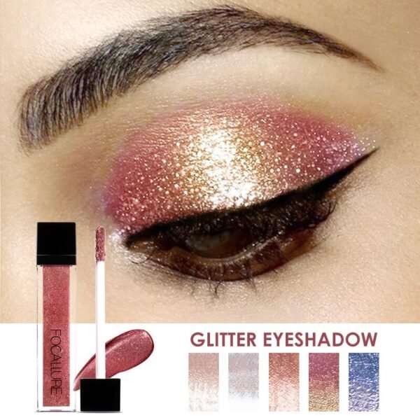 FOCALLURE 14 Farben Flüssigkeit Pigment Lidschatten Ozean Licht Wasserdicht Glitter Schimmer Highlighter Erhellen Make-Up Flüssigkeit Lidschatten - Image 3