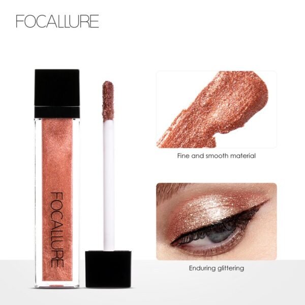 FOCALLURE 14 Farben Flüssigkeit Pigment Lidschatten Ozean Licht Wasserdicht Glitter Schimmer Highlighter Erhellen Make-Up Flüssigkeit Lidschatten - Image 4