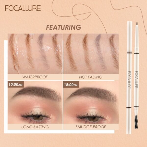 FOCALLURE Künstler Skizze Augenbraue Bleistift Wasserdicht Natürliche Lang Anhaltende Farbton 4 Farbe Brauen Augen Make-Up Eye Brow - Image 3