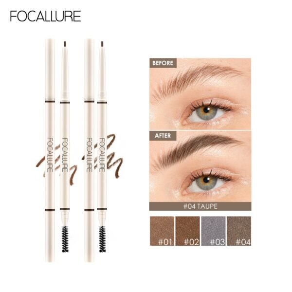 FOCALLURE Künstler Skizze Augenbraue Bleistift Wasserdicht Natürliche Lang Anhaltende Farbton 4 Farbe Brauen Augen Make-Up Eye Brow