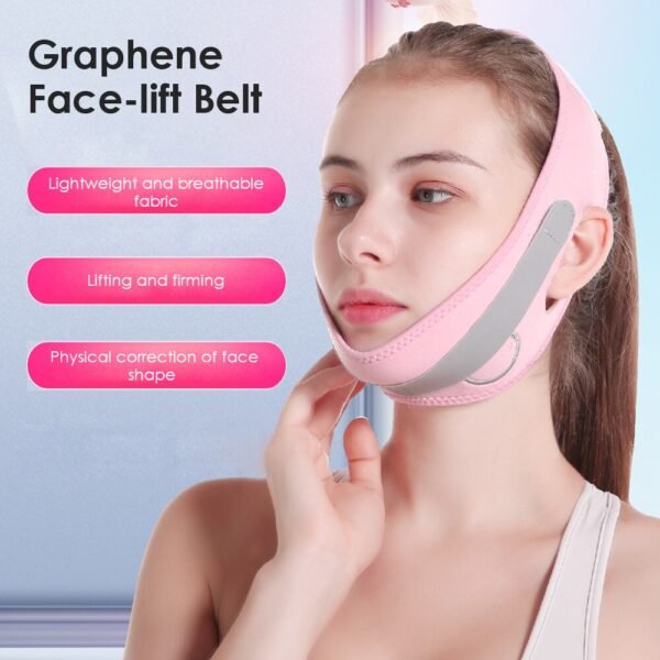 Face Slimming Belt Reusable Graphene V Face Bandage Reduce Double Chin Slimmer Strap Thin Face Mask Facial Lifting Tool