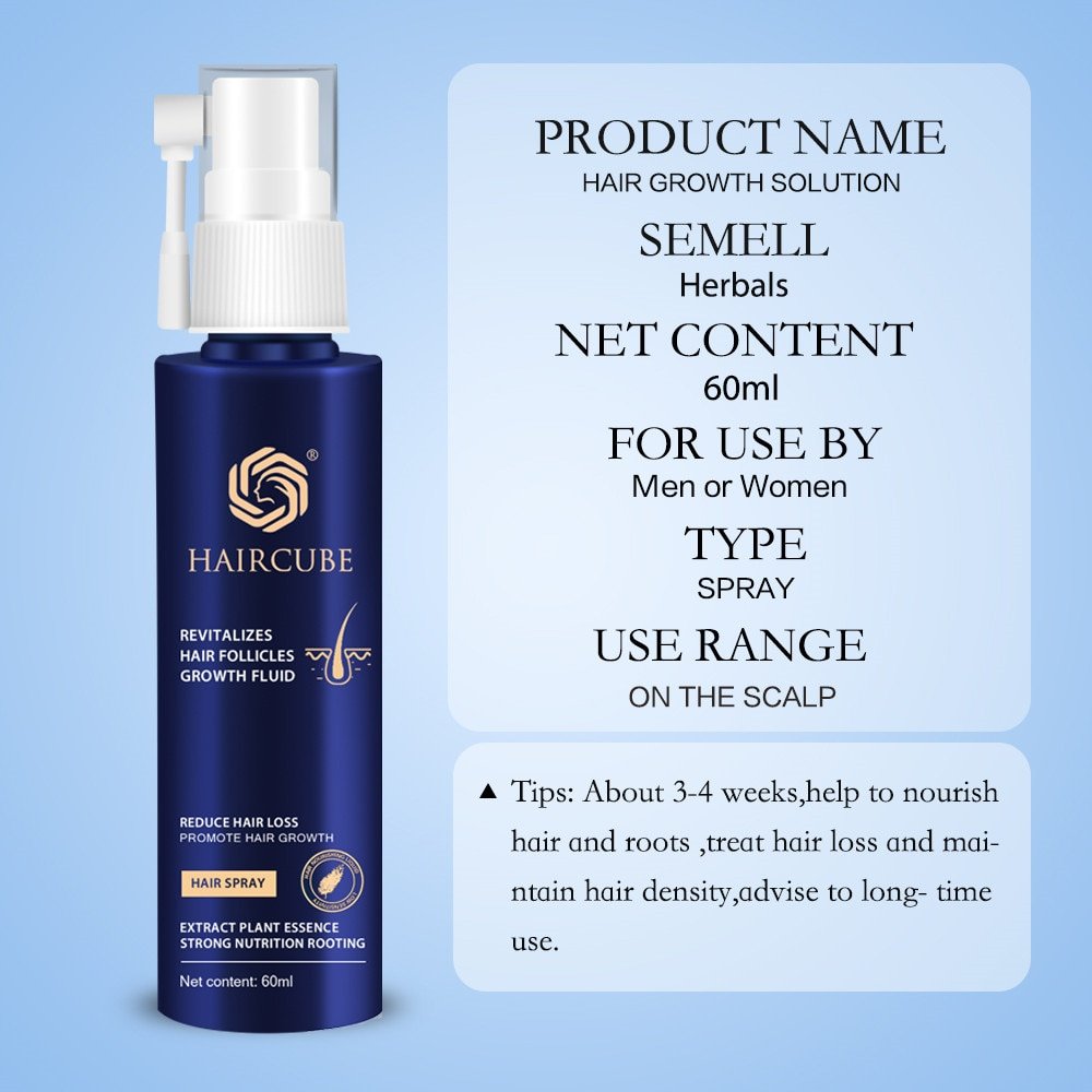 Fast Hair Growth Essence Natural Herbal Health Treatment Hair Loss Makes Hair Growth Longer and Thicker Hair Care Products 60ml - Image 6