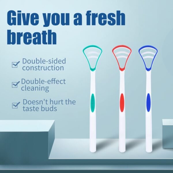 Y-Kelin Tongue Scraper Oral Cleaner Brush Fresh Breath Cleaning Coated Toothbrush Hygiene Care Tools - Image 2