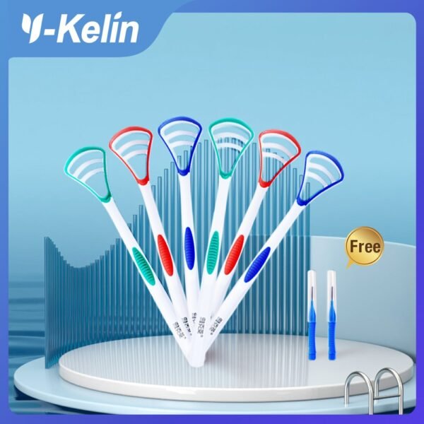 Y-Kelin Tongue Scraper Oral Cleaner Brush Fresh Breath Cleaning Coated Toothbrush Hygiene Care Tools