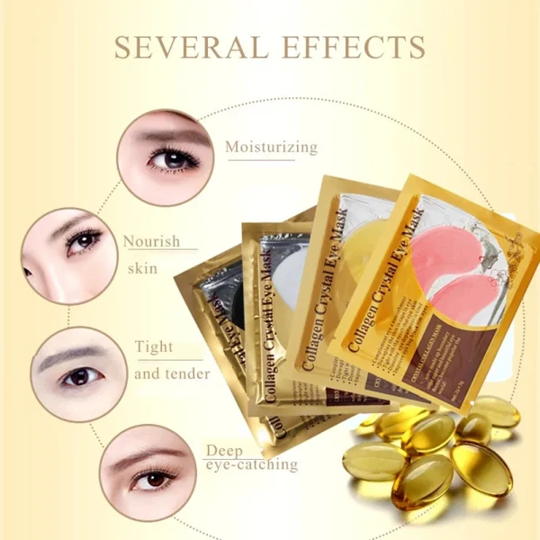 1 Bag Collagen Crystal Eye Face Mask Gel Eye Patches Wrinkle Dark Circles Beauty Eye Pads Moisturizing Skin Care Eyel Patch Mask - Image 3