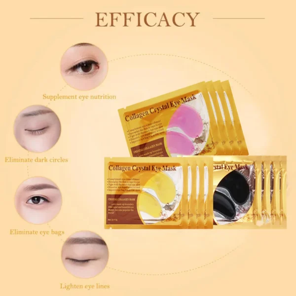 1 Bag Collagen Crystal Eye Face Mask Gel Eye Patches Wrinkle Dark Circles Beauty Eye Pads Moisturizing Skin Care Eyel Patch Mask - Image 4