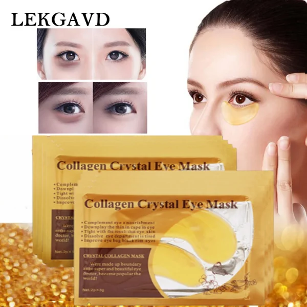 1 Bag Collagen Crystal Eye Face Mask Gel Eye Patches Wrinkle Dark Circles Beauty Eye Pads Moisturizing Skin Care Eyel Patch Mask