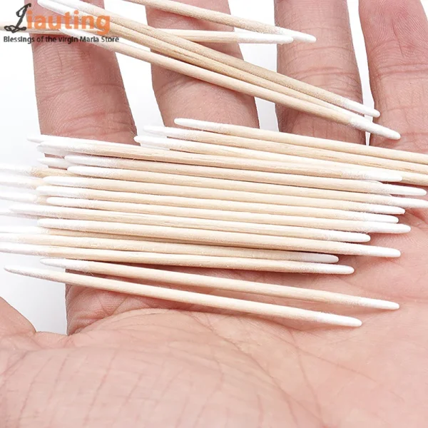 100Pcs Disposable Double Head Cotton Swab Women Makeup Cotton Bud Tip For Medical Wood Stick Nose Ears Cleaning Health Care Tool - Image 3