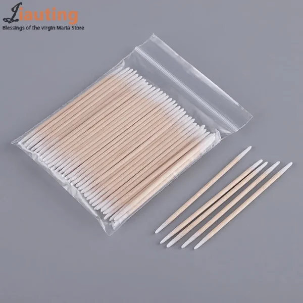 100Pcs Disposable Double Head Cotton Swab Women Makeup Cotton Bud Tip For Medical Wood Stick Nose Ears Cleaning Health Care Tool - Image 5