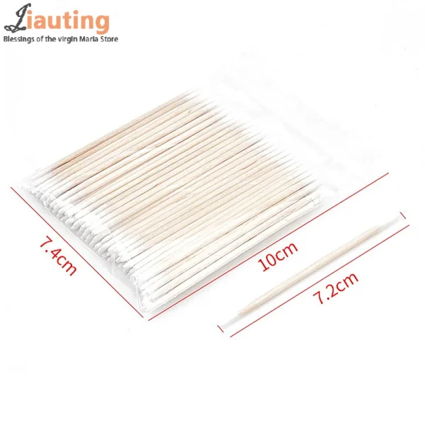 100Pcs Disposable Double Head Cotton Swab Women Makeup Cotton Bud Tip For Medical Wood Stick Nose Ears Cleaning Health Care Tool - Image 6