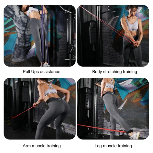 1PC Latex Resistance Bands Fitness Rubber band for Yoga Pilates Training Expander Elastic Strength Loop Bands for Gym Sport - Image 3