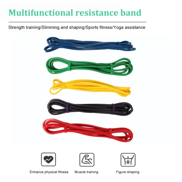 1PC Latex Resistance Bands Fitness Rubber band for Yoga Pilates Training Expander Elastic Strength Loop Bands for Gym Sport - Image 6