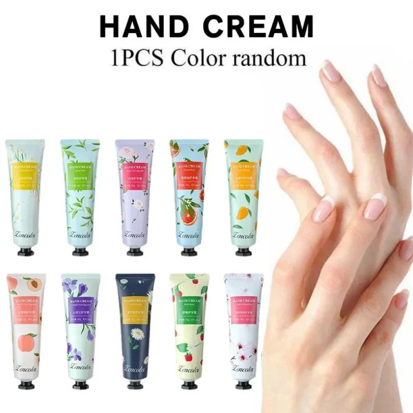 1Pc Hand Cream with Flower Fragrance Anti Chapping Plant Essence Care Color Random 30g