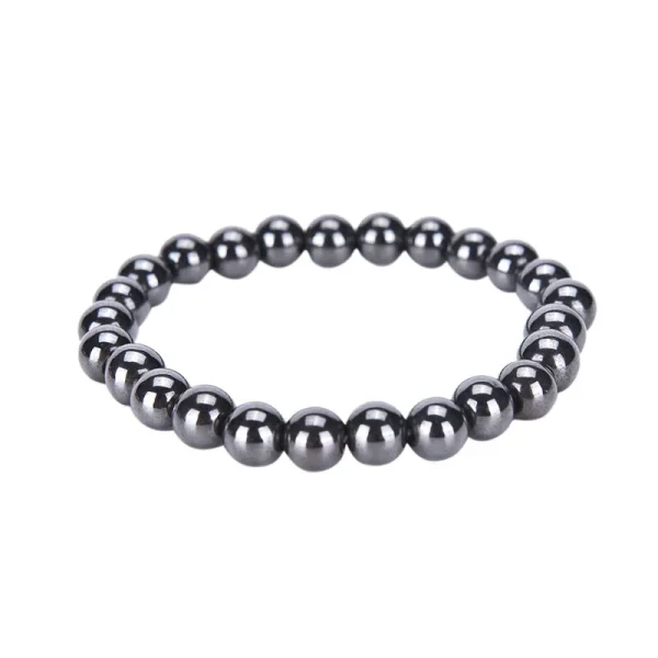 1Pc Weight Loss Stone Magnetic Therapy Slimming Bracelets Health Care Magnetic Hematite Stretch Beaded Bracelets For Men Women - Image 3