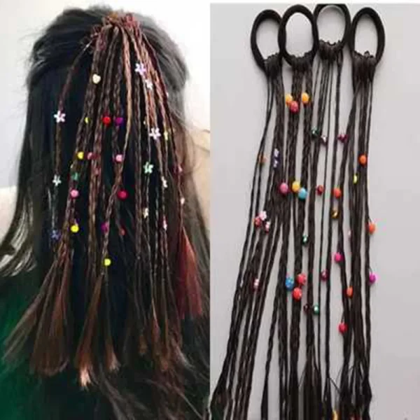 1pcs Wig Braids Hair Band Girls Elastics Mini Head Bands Korean Style Hair Rope Headwear Multi-color Cute Hair Accessories New
