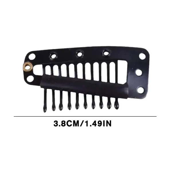 3.8cm 10 Teeth Strong Chunni Clips With Safety Pins Metal Baking Varnish DIY Hair Clip Fix Your Wig Multipurpose Hair Accessorie - Image 6