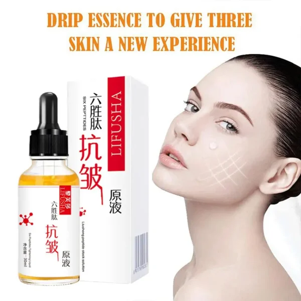 30ml Six Wrinkle Peptide Face Care Products Whitening Anti-acne Serum Cosmetics Moisturizing Skin Care Facial Korean A7T1