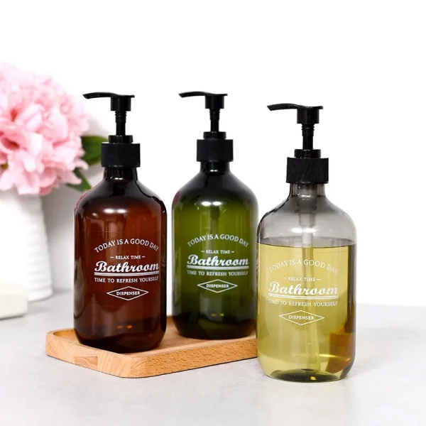 500ML Bathroom Soap Dispenser Refillable Shampoo Shower Gel Bottle Multi-Purpose Liquid Storage Container Bottles For Bath