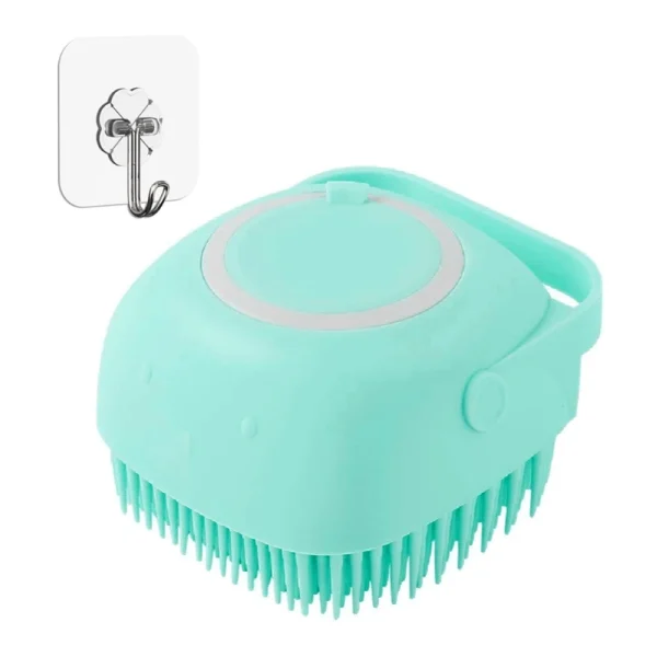 652C Silicone Body Brush Shower Scrubber with Shower Gel Dispenser Function Soft Bath Massage Exfoliating Cleaning for Women Men