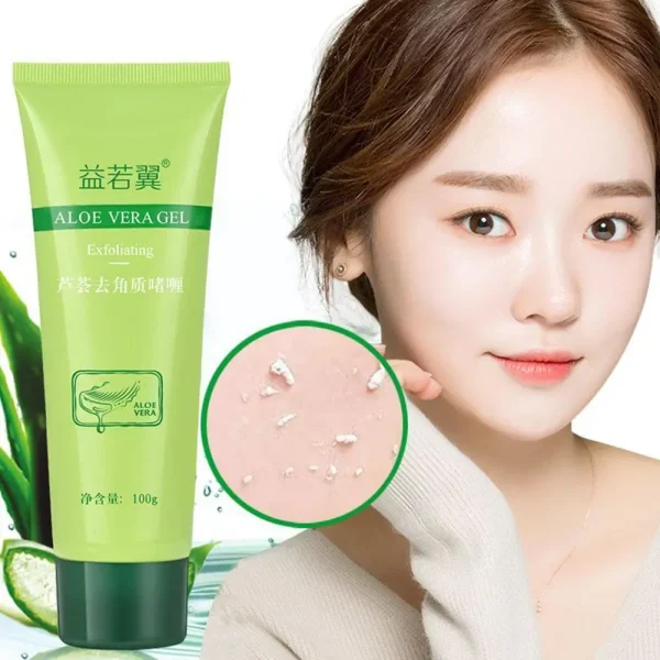 Aloe Vera Exfoliating Gel Peeling Whitening Moisturizing Products Repair Skin Improve Beauty Sunscreen Care Emulsione Black Y4O5