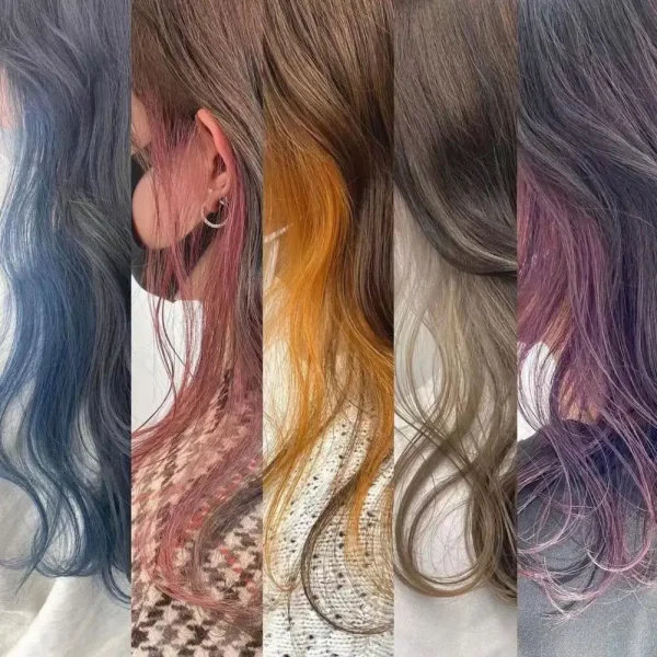 Colored Hair Piece Attractive Reusable Highlight Extensions Hair Women Long Curl Hanging Ear Wig for Girls - Image 2