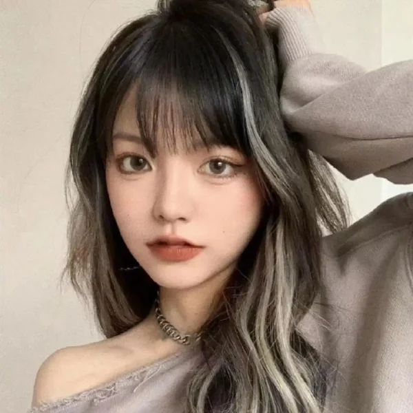 Colored Hair Piece Attractive Reusable Highlight Extensions Hair Women Long Curl Hanging Ear Wig for Girls - Image 3