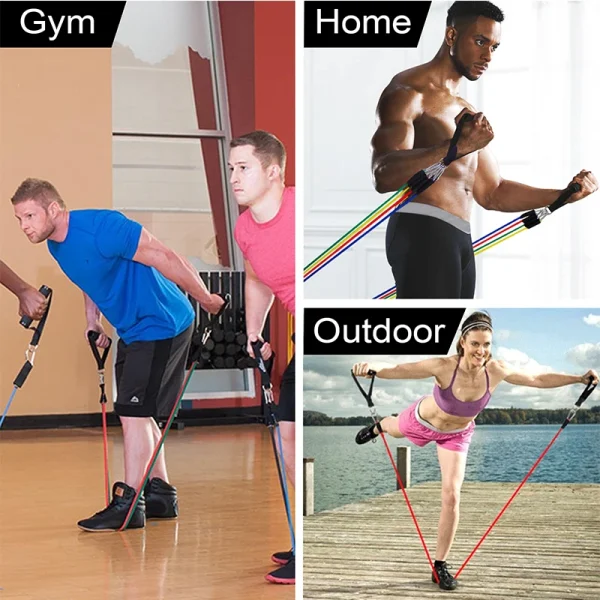 Deiris Resistance Bands Set Exercise Bands Portable Gym Accessories Professional Fitness Training Physical Therapy Home Workouts - Image 2