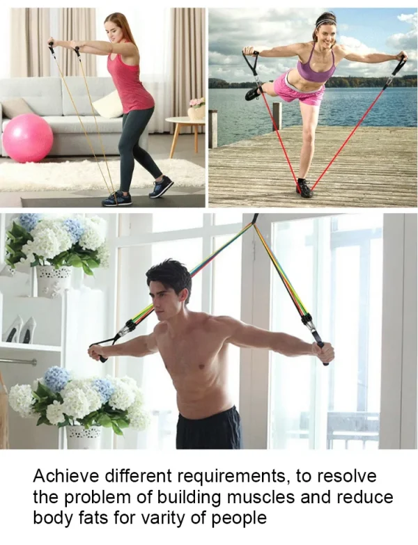 Deiris Resistance Bands Set Exercise Bands Portable Gym Accessories Professional Fitness Training Physical Therapy Home Workouts - Image 3
