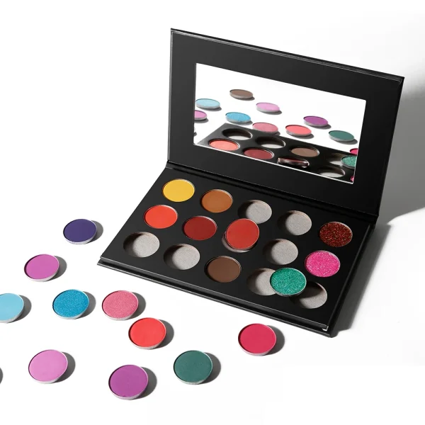 Empty Eyeshadow Palette Private Label Cosmetics Custom Makeup Pallete Choose Colors Matte Shimmer Glitter Eye Shadow - Image 5