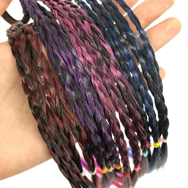 Fashion New Girls Kids Twist Braid Rope Simple Rubber Band Hair Accessories Kids Wig Rope Hair Braider Tools Head Wear - Image 3