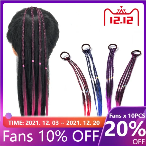 Fashion New Girls Kids Twist Braid Rope Simple Rubber Band Hair Accessories Kids Wig Rope Hair Braider Tools Head Wear