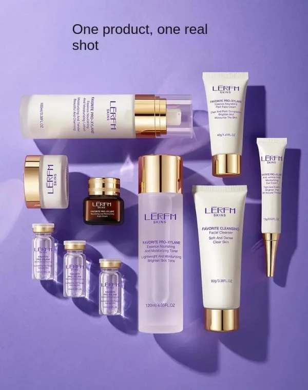LERFM Luxury Glass Color Enhances Nourishment and Moisturizes the Face with a 10 Piece Set of Moisturizers - Image 3