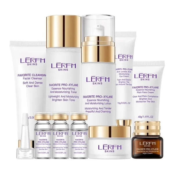 LERFM Luxury Glass Color Enhances Nourishment and Moisturizes the Face with a 10 Piece Set of Moisturizers - Image 6