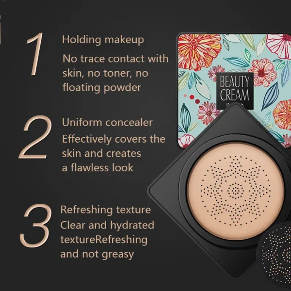 Mushroom Head Air Cushion, CC Cream Natural Moisturizing Foundation Concealer Whitening Oil-control Makeup Cosmetics BB Cream - Image 4