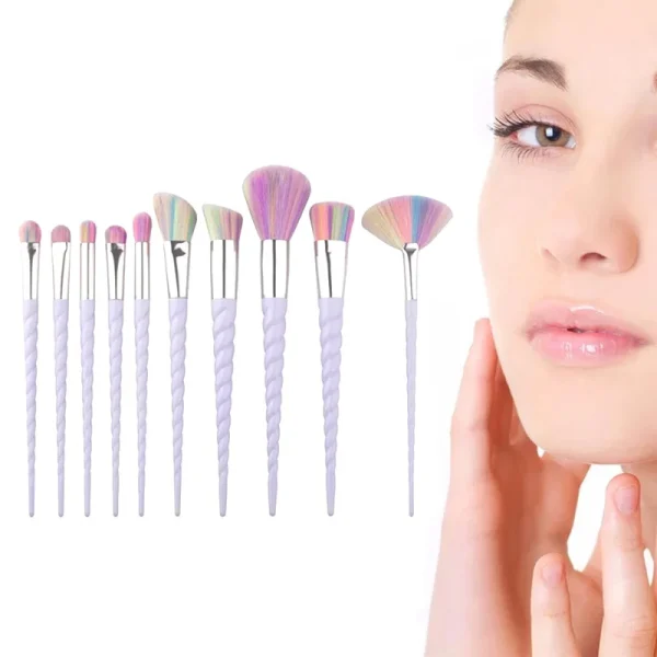 Professional Makeup Brushes Set Unicorn Foundation Powder Contour Eyeshadow Cosmetic Brush Diamond Mermaid Blending Beauty Tools