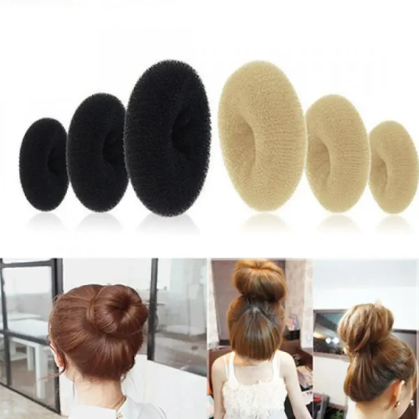 Women Magic Donut Shaper Hair Ring Bun Simple Fashion Lady Roller Ponytail Holder Beauty Elegant Accessories Styling Tool