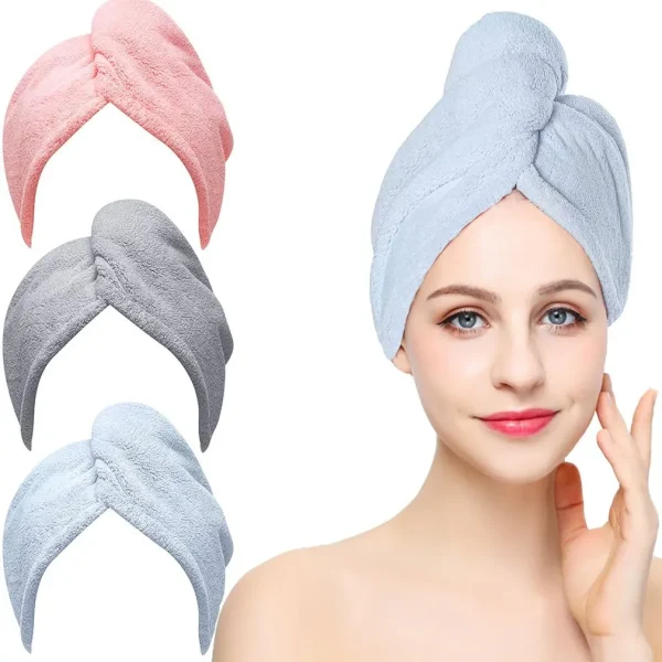 Women Shower Cap Magic Microfiber Hair Quick Drying Dryer Towel Bath Wrap Cap Quick Hat Turban Dry shower cap hair bonnet