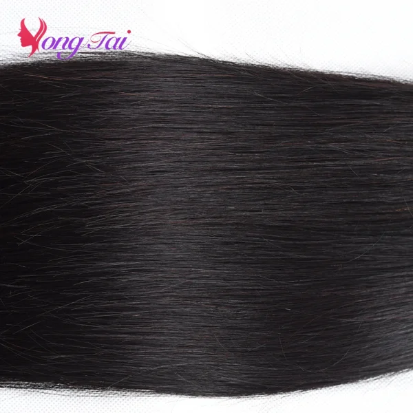 YuYongtai Brazilian Hair Weave 4 Bundles With Lace Closure Straight Human Hair Extenions Natural Color Cheap Items And Free Ship - Image 6