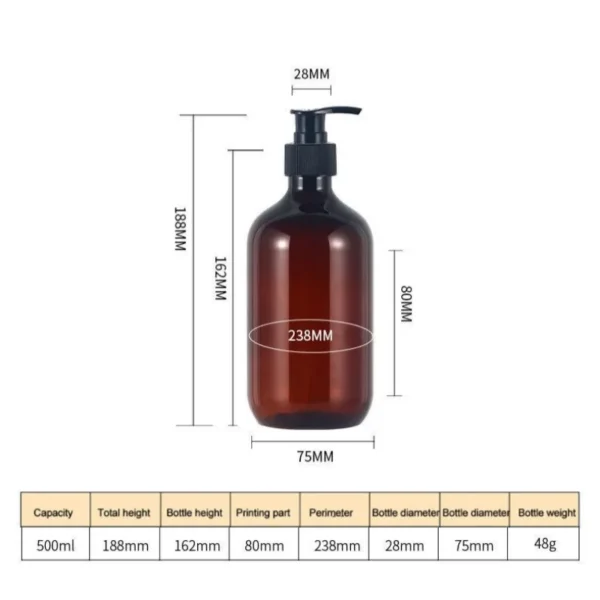 500ML Bathroom Soap Dispenser Refillable Shampoo Shower Gel Bottle Multi-Purpose Liquid Storage Container Bottles For Bath - Image 4