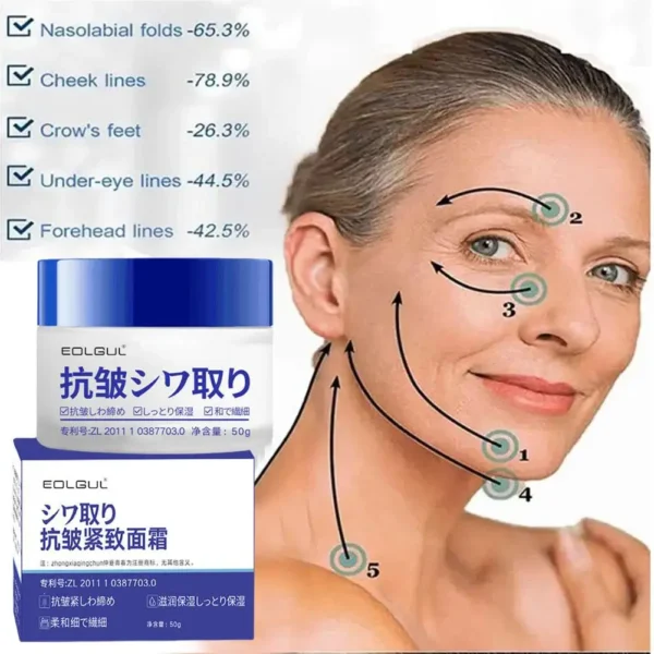 50g Instant Remove Wrinkle Cream Retinol Anti-Aging Fade Fine Lines Reduce Wrinkles Lifting Firming Cream Face Skin Care Product - Image 2