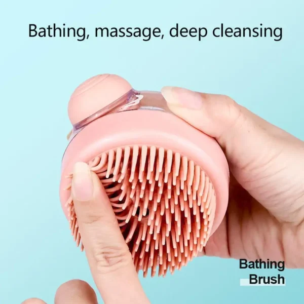 Refillable Shampoo Silicone Head Massager Brush Body Hair Washing Scalp Comb Women Spa Slimming Cleaning Bath Brush Toiletries - Image 3