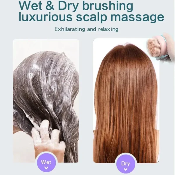 Refillable Shampoo Silicone Head Massager Brush Body Hair Washing Scalp Comb Women Spa Slimming Cleaning Bath Brush Toiletries - Image 2