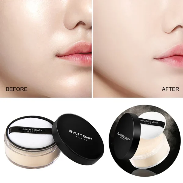 Waterproof Concealer Powder Makeup Setting Powder Loose Powder Beauty Makeup Oil Control Powder Sweat Proof Delicate Makeup - Image 2